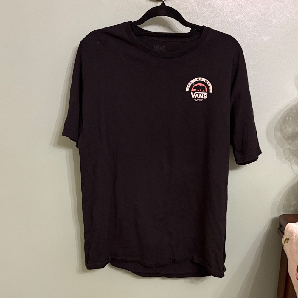 Vans Off The Wall Black Graphic T-Shirt Men’s XL Faded Skate Tee